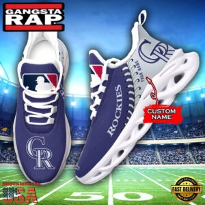 Major League Baseball Colorado Rockies Unique Design Custom Name Air Max Shoes Air Cushion Sneakers