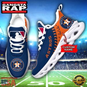 Major League Baseball Houston Astros Unique Design Custom Name Air Max Shoes Air Cushion Sneakers