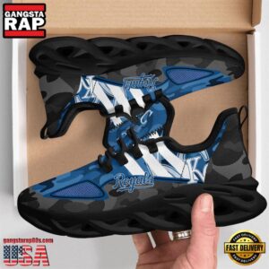 Major League Baseball Kansas City Royals Military Camouflage M Soul Shoes Running Sneakers