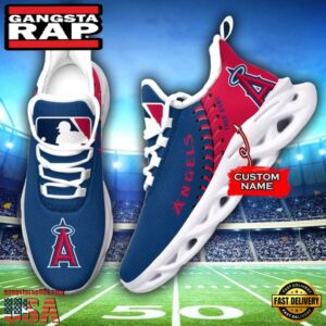Major League Baseball Los Angeles Angels Unique Design Custom Name Air Max Shoes Air Cushion Sneakers