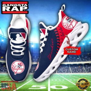 Major League Baseball New York Yankees Unique Design Custom Name Air Max Shoes Air Cushion Sneakers