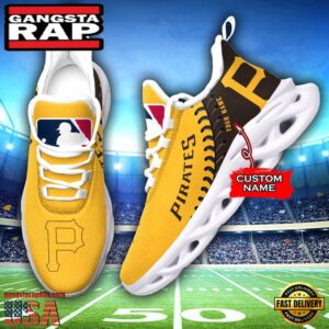 Major League Baseball Pittsburgh Pirates Unique Design Custom Name Air Max Shoes Air Cushion Sneakers
