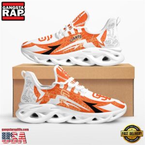 Major League Baseball San Francisco Giants Symbol Geometric Pattern Air Max Shoes Air Cushion Sneakers