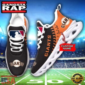 Major League Baseball San Francisco Giants Unique Design Custom Name Air Max Shoes Air Cushion Sneakers