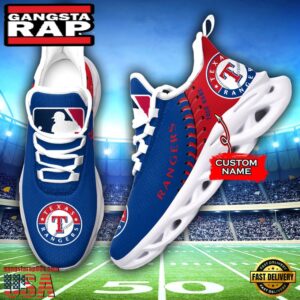 Major League Baseball Texas Rangers Unique Design Custom Name Air Max Shoes Air Cushion Sneakers