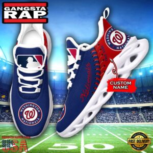 Major League Baseball Washington Nationals Unique Design Custom Name Air Max Shoes Air Cushion Sneakers