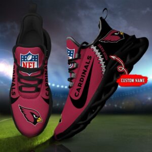 National Football League Custom Name Arizona Cardinals Football Team Design Max Soul Running Sneakers Shoes
