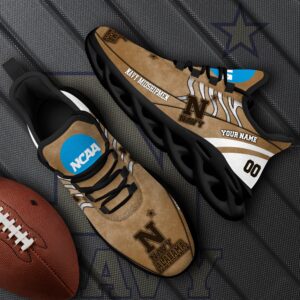 Navy Midshipmen Black Max Soul Shoes 2025 Versions Custom Your Name And Number 312