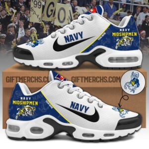 Navy Midshipmen Shoes 2025 Version Custom Name, Shoes For Sport Fan, Sport Gifts Ph270