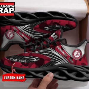 NCAA Alabama Crison Tide Sport Logo Team Custom Name Air Max Shoes Air Cushion Sneakers