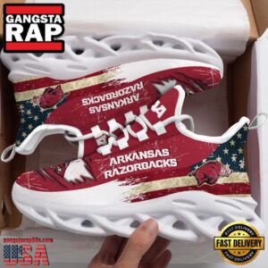 NCAA America Flag Arkansas Razorbacks Unique Air Max Shoes Air Cushion Sneakers