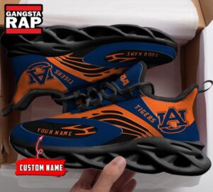 NCAA Auburn Tigers Sport Logo Team Custom Name Air Max Shoes Air Cushion Sneakers