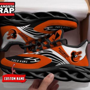 NCAA Baltimore Orioles Sport Logo Team Custom Name Air Max Shoes Air Cushion Sneakers