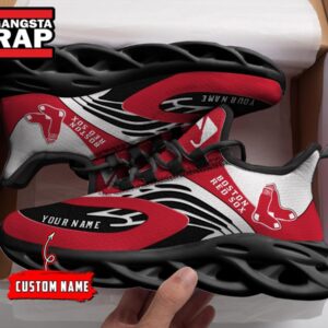 NCAA Boston Red Sox Sport Logo Team Custom Name Air Max Shoes Air Cushion Sneakers