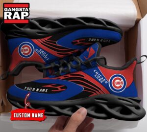 NCAA Chicago Cubs Sport Logo Team Custom Name Air Max Shoes Air Cushion Sneakers