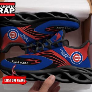 NCAA Chicago Cubs Sport Logo Team Custom Name Air Max Shoes Air Cushion Sneakers