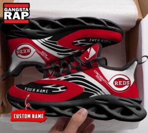 NCAA Cincinnati Reds Sport Logo Team Custom Name Air Max Shoes Air Cushion Sneakers