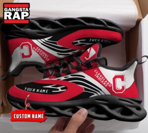 NCAA Cleveland Indians Sport Logo Team Custom Name Air Max Shoes Air Cushion Sneakers