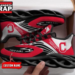 NCAA Cleveland Indians Sport Logo Team Custom Name Air Max Shoes Air Cushion Sneakers