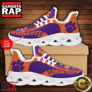 NCAA Custom Name Clemson Tigers Sneaker Unique Air Max Shoes Air Cushion Sneakers