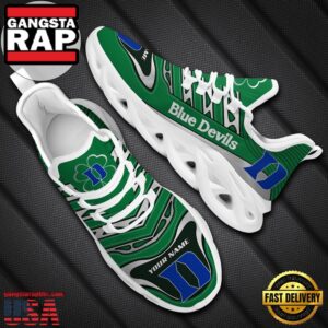 NCAA Custom Name Duke Blue Devils Saint Patrick'S Day Unique Air Max Shoes Air Cushion Sneakers