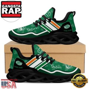 NCAA Custom Name Florida Gators Logo Saint Patrick'S Day Unique Air Max Shoes Air Cushion Sneakers