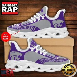 NCAA Custom Name Kansas State Wildcats Sneaker Unique Air Max Shoes Air Cushion Sneakers