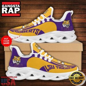 NCAA Custom Name Lsu Tigers Sneaker Unique Air Max Shoes Air Cushion Sneakers