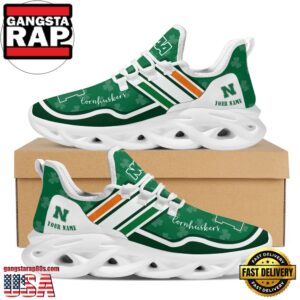 NCAA Custom Name Nebraska Cornhuskers Logo Saint Patrick'S Day Unique Air Max Shoes Air Cushion Sneakers
