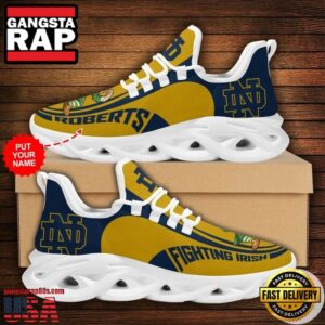NCAA Custom Name Notre Dame Fighting Irish Sneaker Unique Air Max Shoes Air Cushion Sneakers
