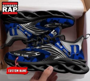 NCAA Duke Blue Devils Sport Logo Team Custom Name Air Max Shoes Air Cushion Sneakers