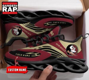 NCAA Florida State Seinoles Sport Logo Team Custom Name Air Max Shoes Air Cushion Sneakers