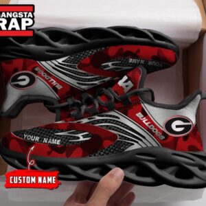 NCAA Georgia Bulldogs Sport Logo Team Custom Name Air Max Shoes Air Cushion Sneakers