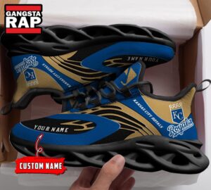 NCAA Kansas City Royals Sport Logo Team Custom Name Air Max Shoes Air Cushion Sneakers