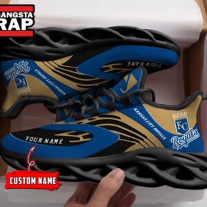 NCAA Kansas City Royals Sport Logo Team Custom Name Air Max Shoes Air Cushion Sneakers