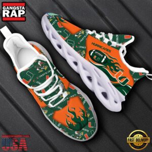 NCAA Miami Hurricanes Air Max Shoes Air Cushion Sneakers