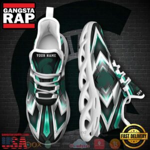 NCAA Michigan State Spartans Football Team Custom Name Clunky Unique Air Max Shoes Air Cushion Sneakers