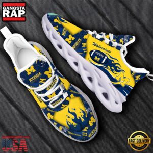 NCAA Michigan Wolverines Air Max Shoes Air Cushion Sneakers