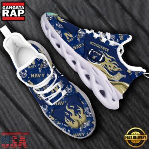 NCAA Navy Midshipmen Air Max Shoes Air Cushion Sneakers