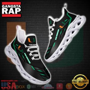 NCAA Ncaa Miami Hurricanes Custom Name Clunky Unique Air Max Shoes Air Cushion Sneakers