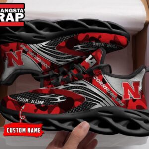 NCAA Nebraska Cornhuskers Sport Logo Team Custom Name Air Max Shoes Air Cushion Sneakers