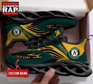 Major League Baseball Oakland Athletics Sport Logo Team Custom Name Air Max Shoes Air Cushion Sneakers