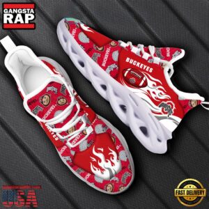 NCAA Ohio State Buckeyes Air Max Shoes Air Cushion Sneakers