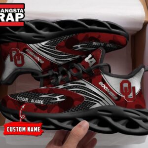 NCAA Oklahoa Sooners Sport Logo Team Custom Name Air Max Shoes Air Cushion Sneakers