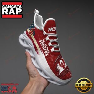 NCAA Oklahoma Sooners American Flag Unique Air Max Shoes Air Cushion Sneakers