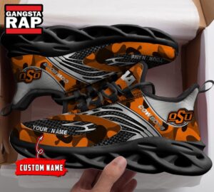 NCAA Oklahoma State Cowboys Sport Logo Team Custom Name Air Max Shoes Air Cushion Sneakers