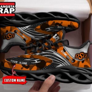 NCAA Oklahoma State Cowboys Sport Logo Team Custom Name Air Max Shoes Air Cushion Sneakers