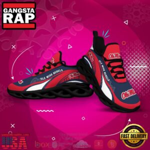 NCAA Ole Miss Rebels Football Clunky Unique Air Max Shoes Air Cushion Sneakers