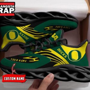 NCAA Oregon Ducks Sport Logo Team Custom Name Air Max Shoes Air Cushion Sneakers
