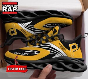NCAA Pittsburgh Pirates Sport Logo Team Custom Name Air Max Shoes Air Cushion Sneakers